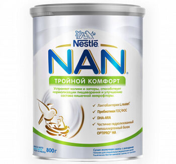 Смесь NAN Тройной Комфорт (400гр) с 0мес