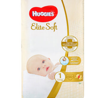 Huggies подгузники Elite Soft 1 (3-5кг) 50 шт