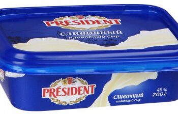 Плавленный сыр Prezident в ассортименте 45% 200гр