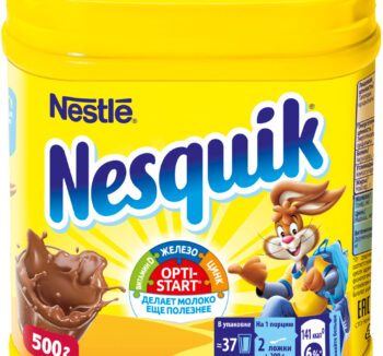 Напиток Nesquik nestle opti-start быстрорастворимый с какао в пакете 500 г