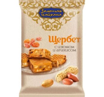 Конфета-Щербет Золотая чайхана С изюмом и арахисом 140г
