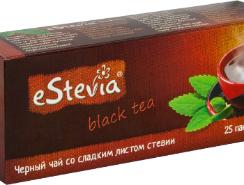 Чай чёрный   eStevia 25 пакет 50гр