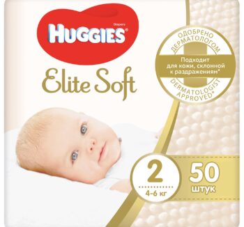 Подгузники Huggies Elite Soft 0 до 3.5кг 50шт