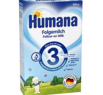 Сухая детская молочная смесь для последующего кормления Humana 3 с пребиот. галактоолигосах.(350гр)