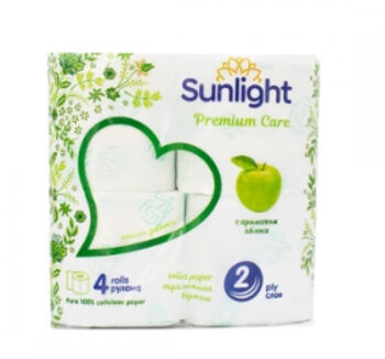Туалетная бумага Sunlight нежный уход 2сл 4шт