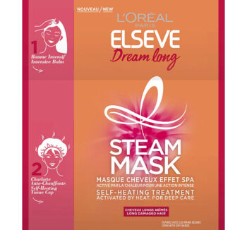Паровая маска L'Oreal Paris Elseve Длина мечты, для длинных поврежденных волос, с кератином и касторовым маслом, 20 + 18 мл