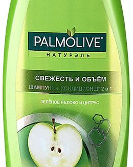 Шампунь PALMOLIVE 380 мл 2в1 Яблоко Цитрус для жирных и нормальных волос (свежесть и объем)