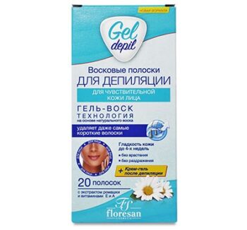 Восковые полоски Gel depil в ассорт 20шт