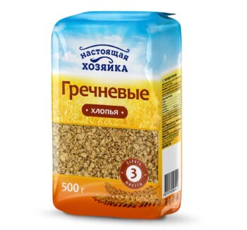Хлопья Настоящая Хозяика Гречневые 500гр