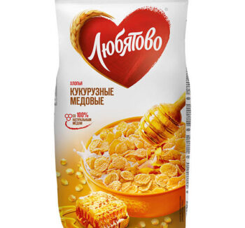 Готовый завтрак Любятово Хлопья медовые 250гр м/у