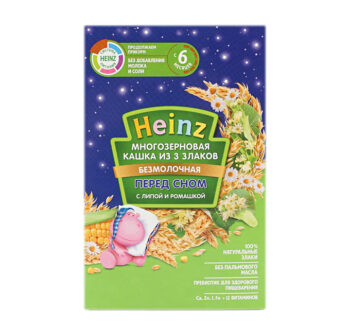 Каша Heinz Перед сном безмолочная многозерновая из 3 злаков с липой и ромашкой с 6 месяцев