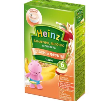 Пудинг первый десерт Heinz С 6 мес. Банан-яблоко в сливках 200 гр