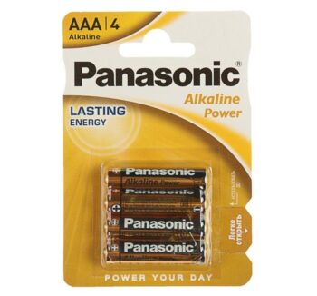 Батарейка   Panasonic Alkaline Power, AAA, LR03-4BL, 1.5В,