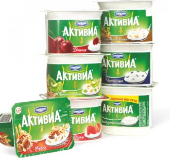 Биойогурт Активиа Danone в ассорт 120гр