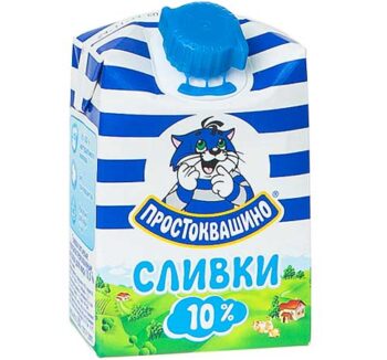 Сливки питьевые Простоквашино 10% 200гр