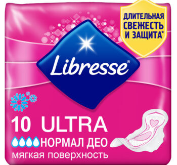 Гигиенические прокладки Libresse Ultra Normal Deo с мягкой поверхностью, 10шт