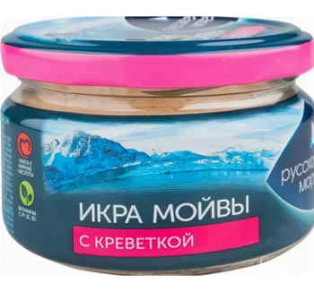 Икра Русское море мойвы деликатесная с креветкой 165г