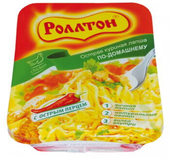 Лапша Острая Роллтон Куриная (90гр)