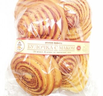 Булочка "Platan" с маком 4шт/280 гр