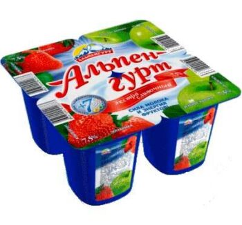 Йогурт лёгкий Альпенгурт в ассортименте 0.1% 95гр