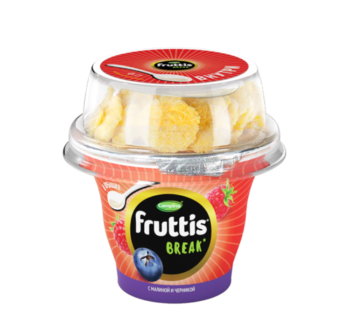 Йогурт с хлопьями Fruttis в ассортименте 2.5% 175гр