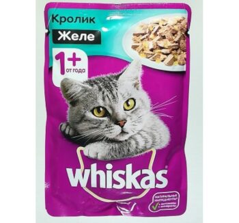 Корм для кошек с кроликом в желе Whiskas