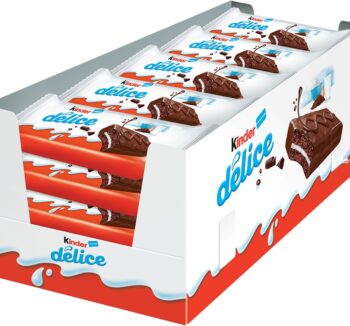 Kinder Delice бисквитное, покрытое какао-глазурью, с молочной начинкой