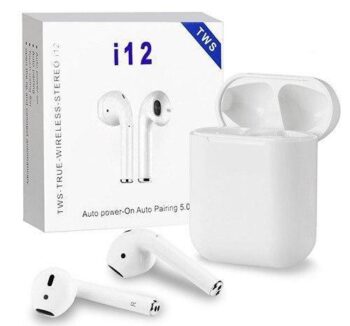 Беспроводной наушник i12 копия от AirPods. Зарядка на 5-7 часов., сенсорные датчики.