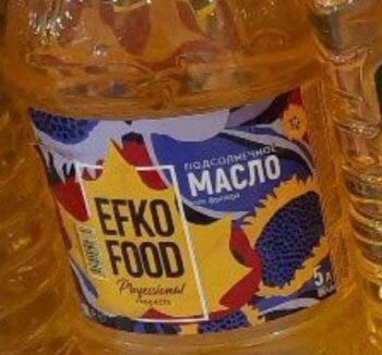 Подсолнечное масло Efko Food 5л