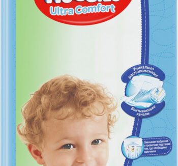 Подгузники для мальчиков Huggies Ultra Comfort 5 (12-22 кг, 64 штуки)