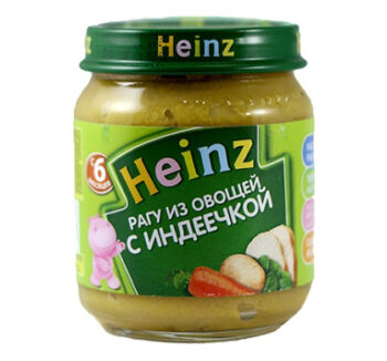 Пюре мясное Heinz Pary из овощей с индеечкой 120гр с/б