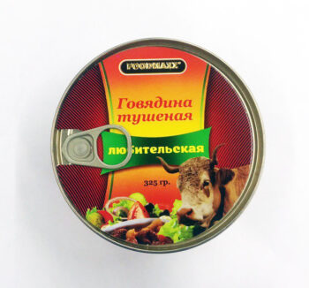 Тушеная говядина кусковая "Любительская" (325 гр)