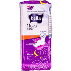 Прокладки гигиенические женские BELLA (Белла) Nova Maxi (нова ... 10 шт