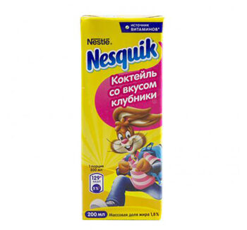 Коктейль, Nesquik, со вкусом клубники (200 мл)