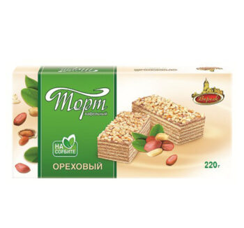 Торт Вафельный "ВЕРЕСК" Ореховый, на фруктозе. 220gr